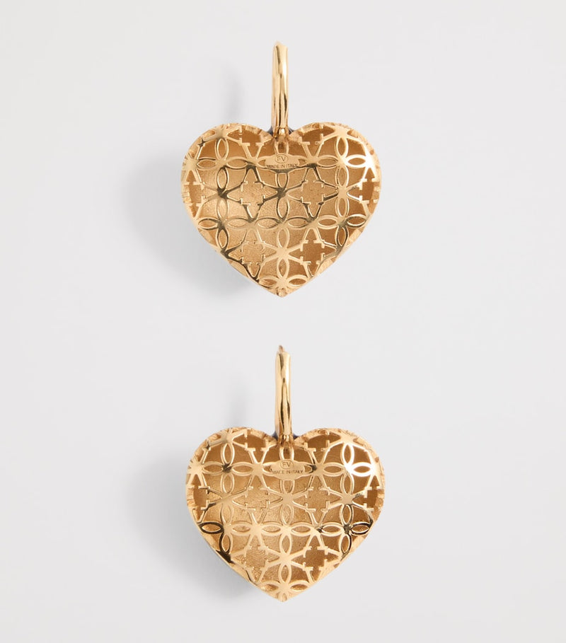Valentino Garavani enamel Coeur Royal earrings H2.5cm x W3.5cm (British brand)