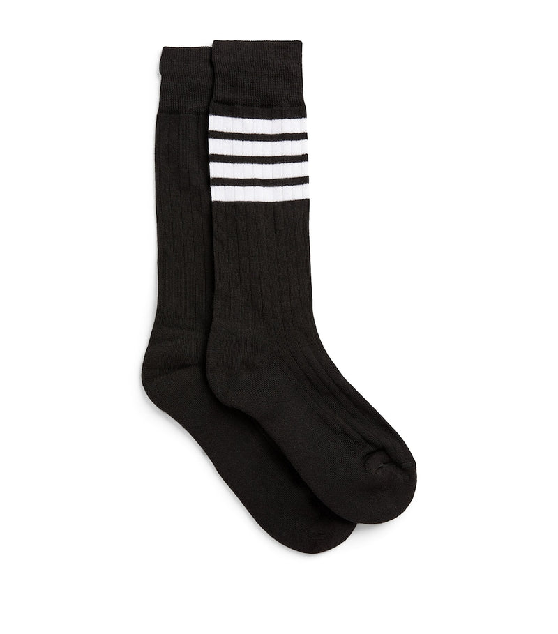 Thom Browne striped athletic mid-calf socks, imported from the UK