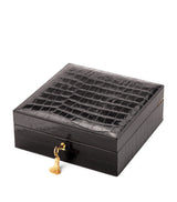 Harrods Aspinal Of London Croc-Embossed Leather Watch Roll- Buy online at McGrocer