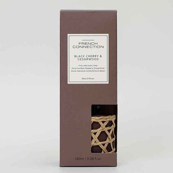 French Connection Reed Diffuser Black Cherry Cedarwood 100ml - British product
