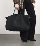 Harrods nylon overnight tote bag with leather trim and gold hardware, UK version