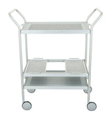 Harrods Kaymet Two-Tier Aluminium Serving Trolley- Buy online at McGrocer