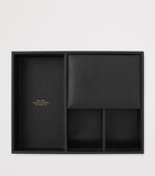 Smythson Panama leather valet tray (British brand)
