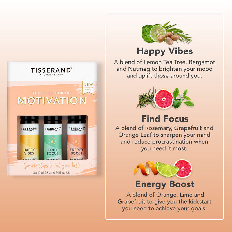 Tisserand The Little Box Of Motivation Essential Oils 3x10ml (British brand)