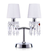 Harrods Baccarat Chrome Zénith Nomade Table Lamp - H37cm x W39cm- Buy online at McGrocer