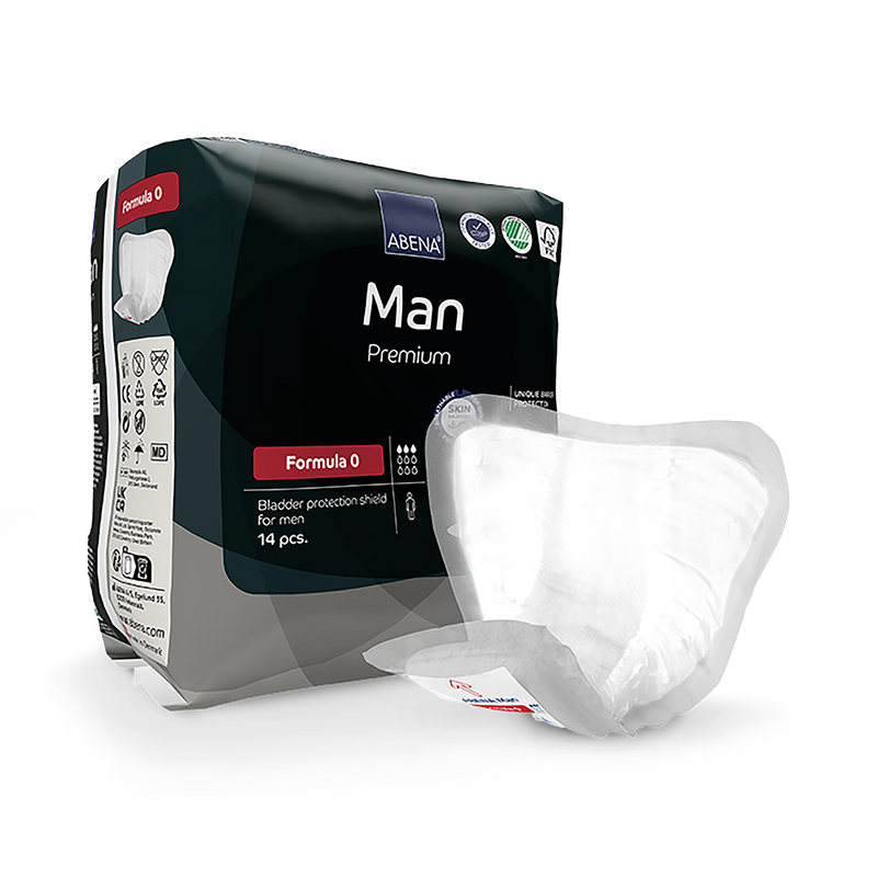 Abena Man Formula 0 Incontinence Pads 300ml Pack of 14 - British product
