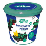 Clics Dino World Bucket 151-piece building set, UK version