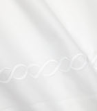 Pratesi king flat sheet with braid pattern 275cm x 275cm, imported from the UK