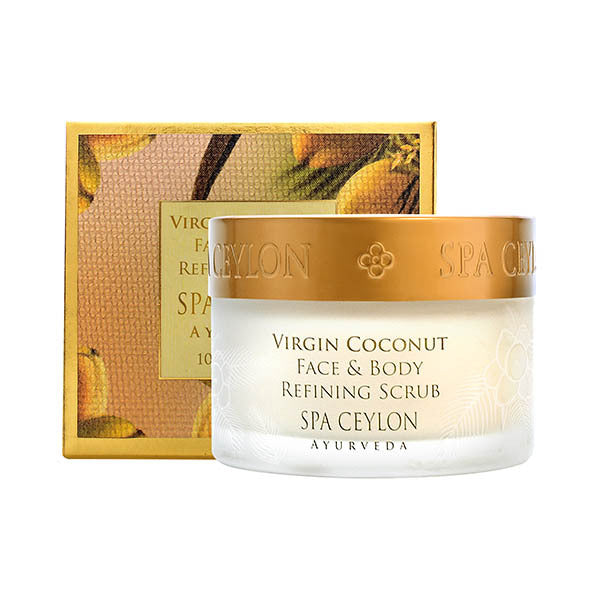 SPA CEYLON Virgin Coconut Face & Body Refining Scrub 100g (British brand)