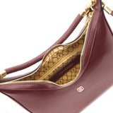 Tipperary burgundy half moon braided shoulder bag (British brand)