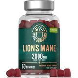 Wiseshrooms Lions Mane gummies 2000mg 60 count, UK version