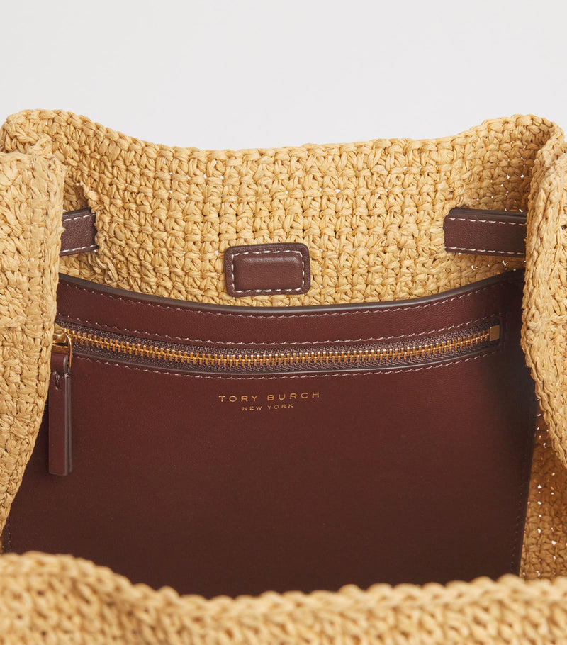 Tory Burch Romy tote bag raffia leather (British brand)