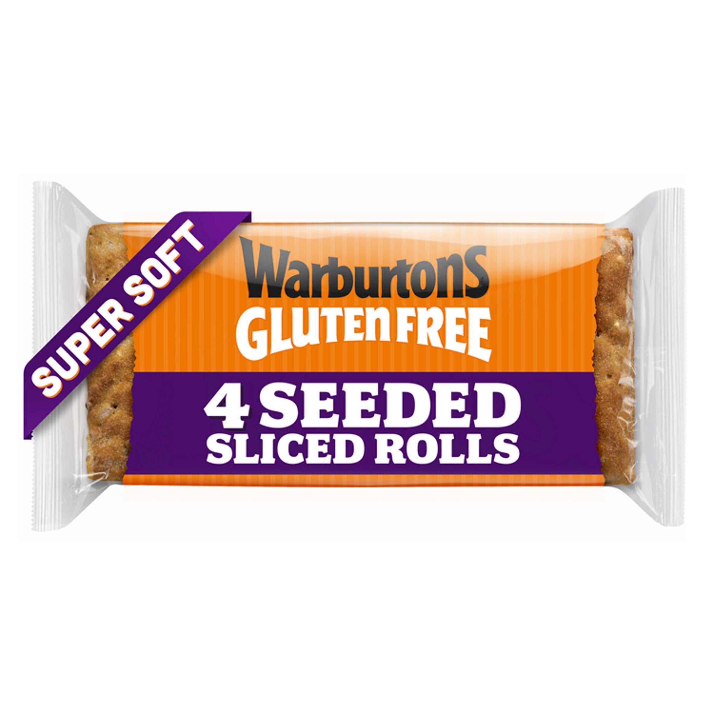 Warburtons Gluten Free Super Soft Seeded Sliced Rolls GOODS Sainsburys