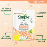 Simple Protect N Glow Sheet Mask 1 count biodegradable cotton (British brand)