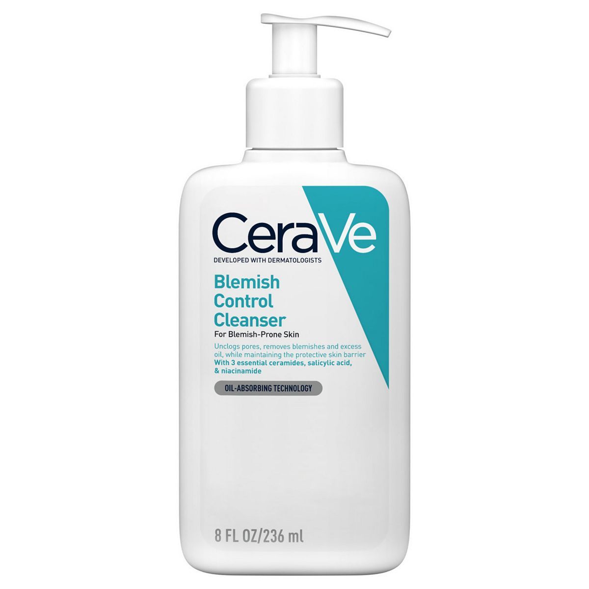CeraVe Blemish Control Face Cleanser with 2% Salicylic Acid & Niacinamide for Blemish-Prone Skin 236ml