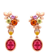 Harrods Boodles Rose Gold Diamond Tourmaline and Sapphire Silk Mantua Palace Earrings- Buy online at McGrocer