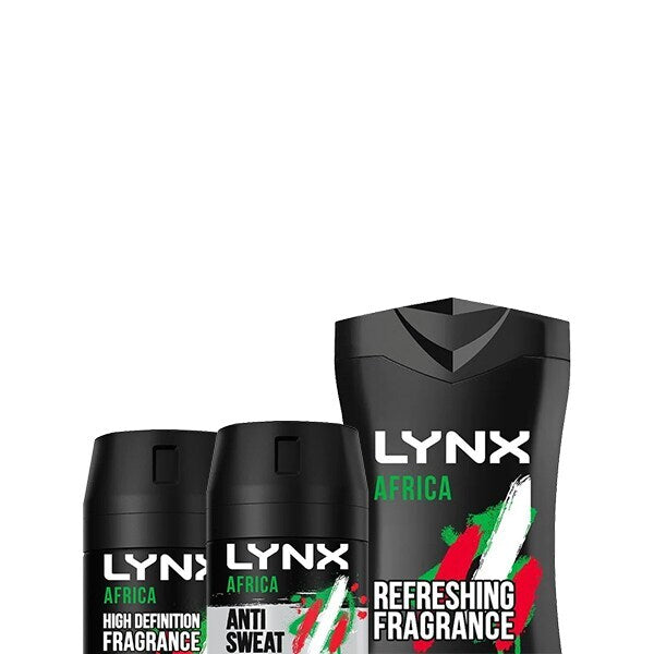 Lynx Personal Care Bundle Dry Africa 150Ml Aerosol Pack, UK version