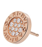 Bvlgari rose gold diamond single stud earring (British brand)