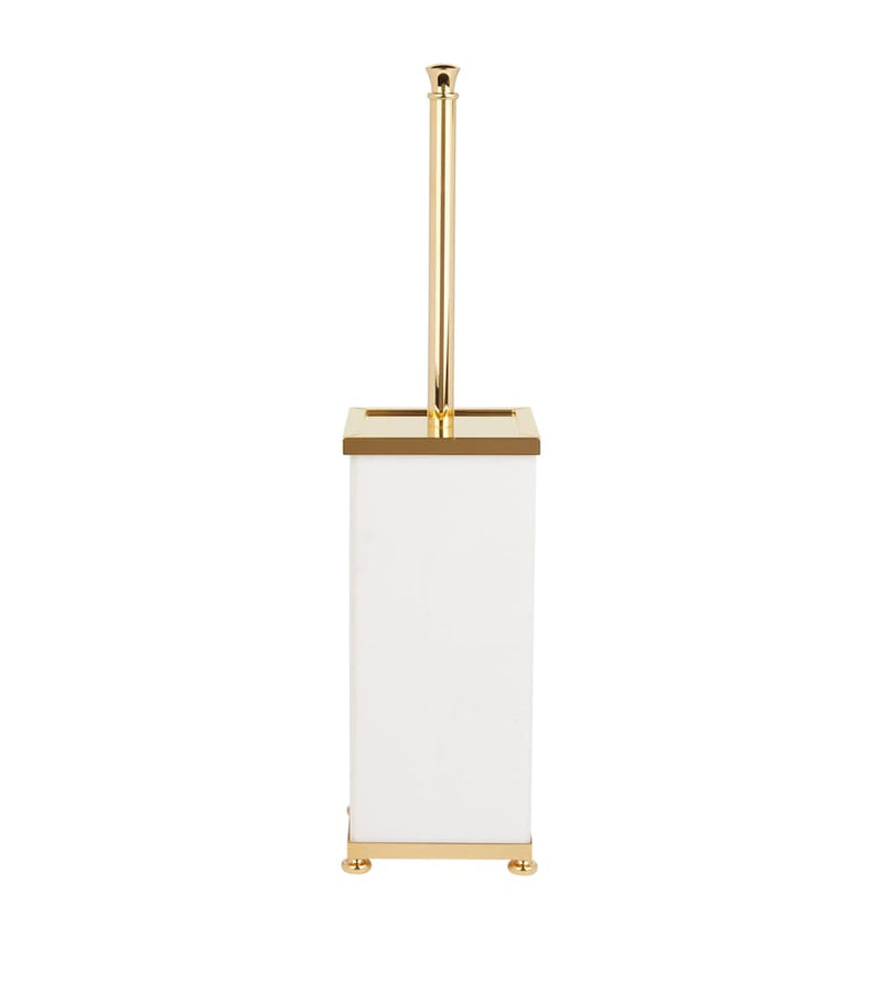 ZODIAC marble toilet brush with gold-tone hardware (British brand)