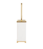 ZODIAC marble toilet brush with gold-tone hardware (British brand)