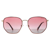 Polaroid polarised sunglasses gold frame pink gradient imported from the UK