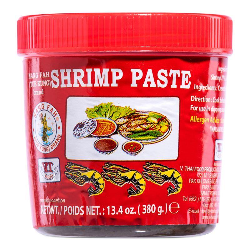 Nang Fah shrimp paste available in large jar, UK version