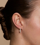 Astrid & Miyu gold-plated pavé hoop earrings medium - British product