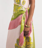La DoubleJ silk scarf with botanical print 90cm, UK version