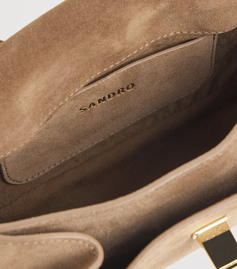 Sandro Paris small suede Le Mambo cross-body bag - British product