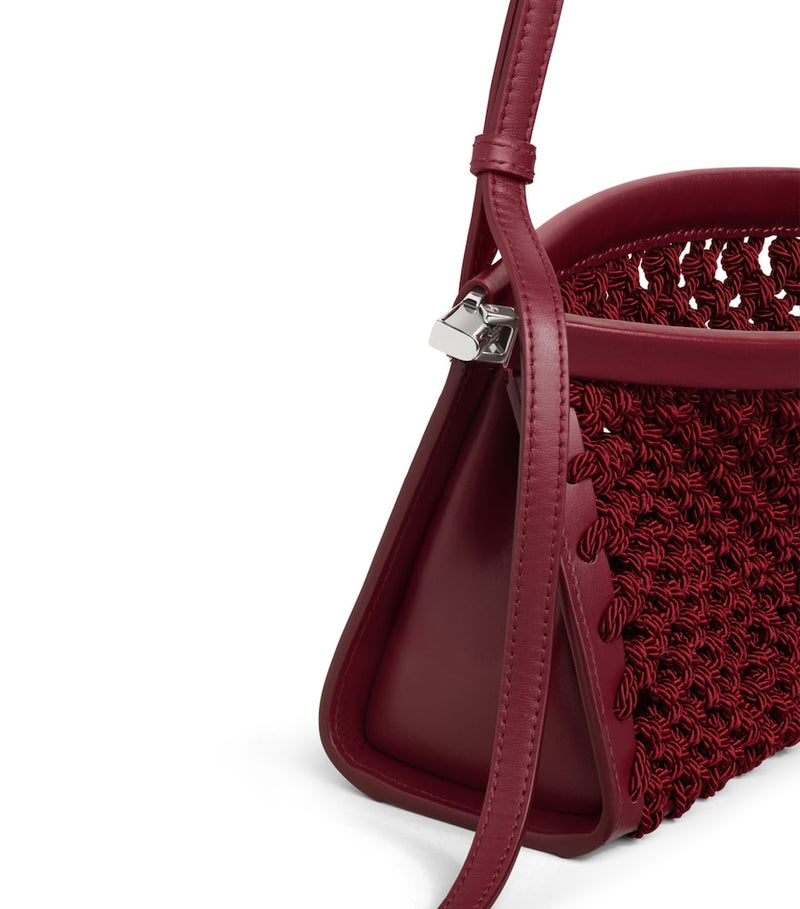 Alaïa small satin-leather Le Click East West shoulder bag, imported from the UK