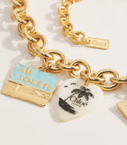 Chloé Postcards chain necklace gold-tone - British product