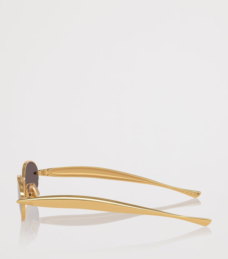 Bottega Veneta Oval Sardine Sunglasses, imported from the UK