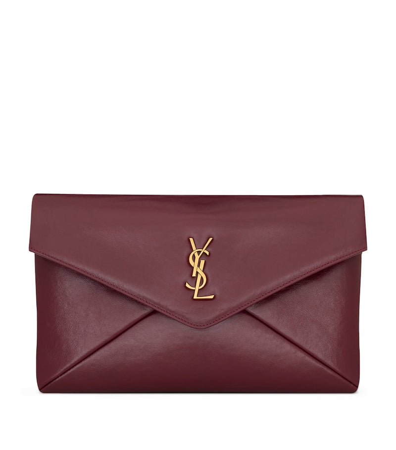 Saint Laurent large leather Cassandre envelope pouch, UK version