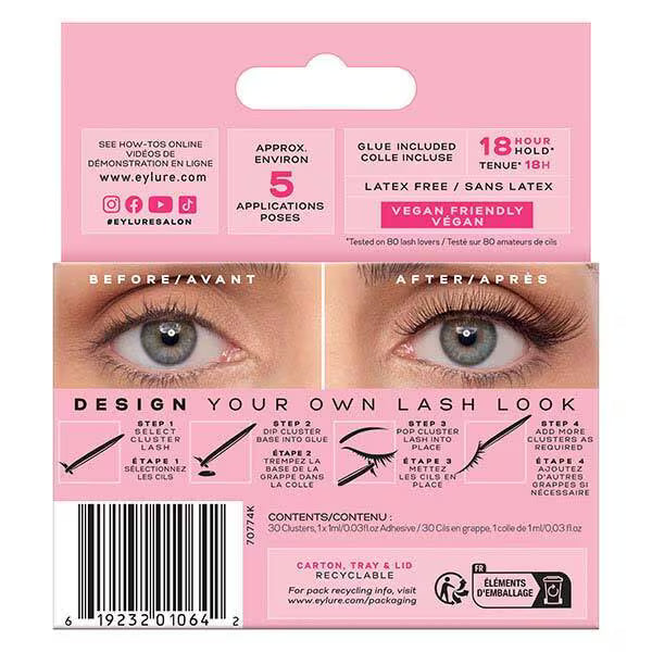 Eylure lash clusters brown black, imported from the UK