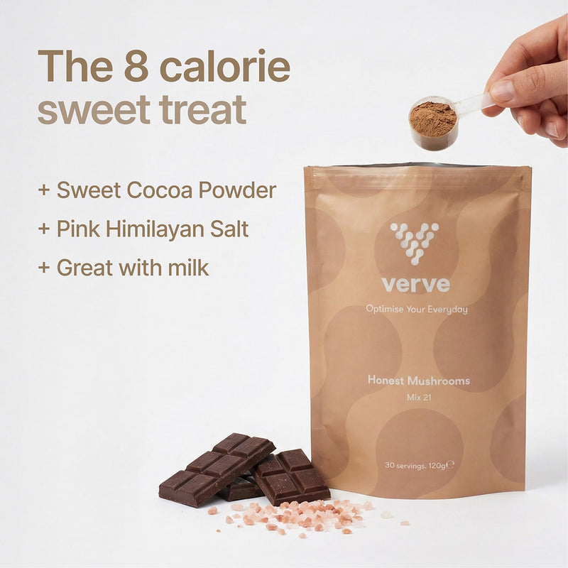 Verve mushroom superblend chocolate flavoured 30 servings (British brand)