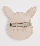 Donsje leather bunny hair clip - British product