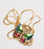 Valentino Garavani butterfly necklace bronze pendant - British product