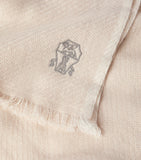 Brunello Cucinelli cashmere embroidered scarf 48x170cm - British product