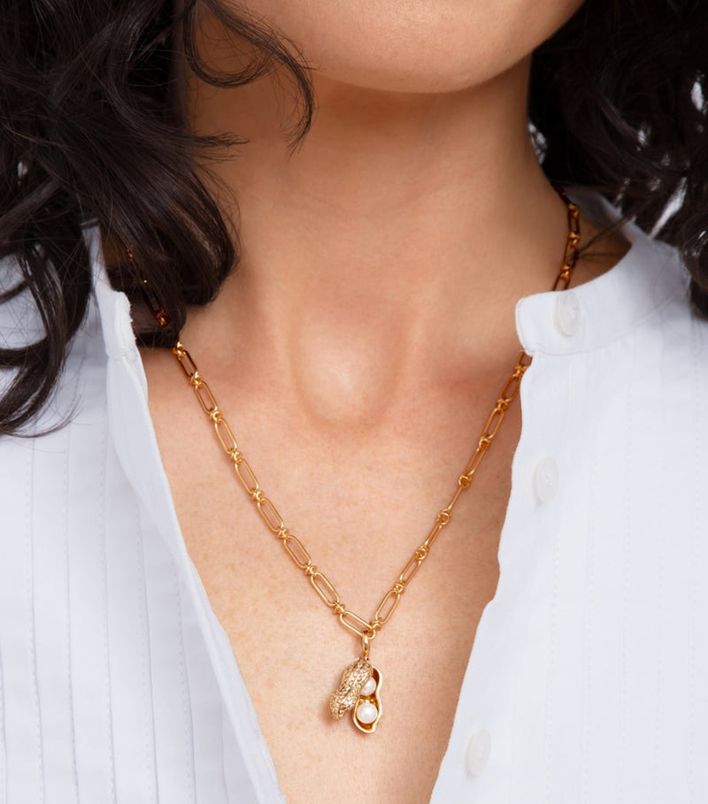 Annoushka yellow gold pearl diamond pendant charm (British brand)