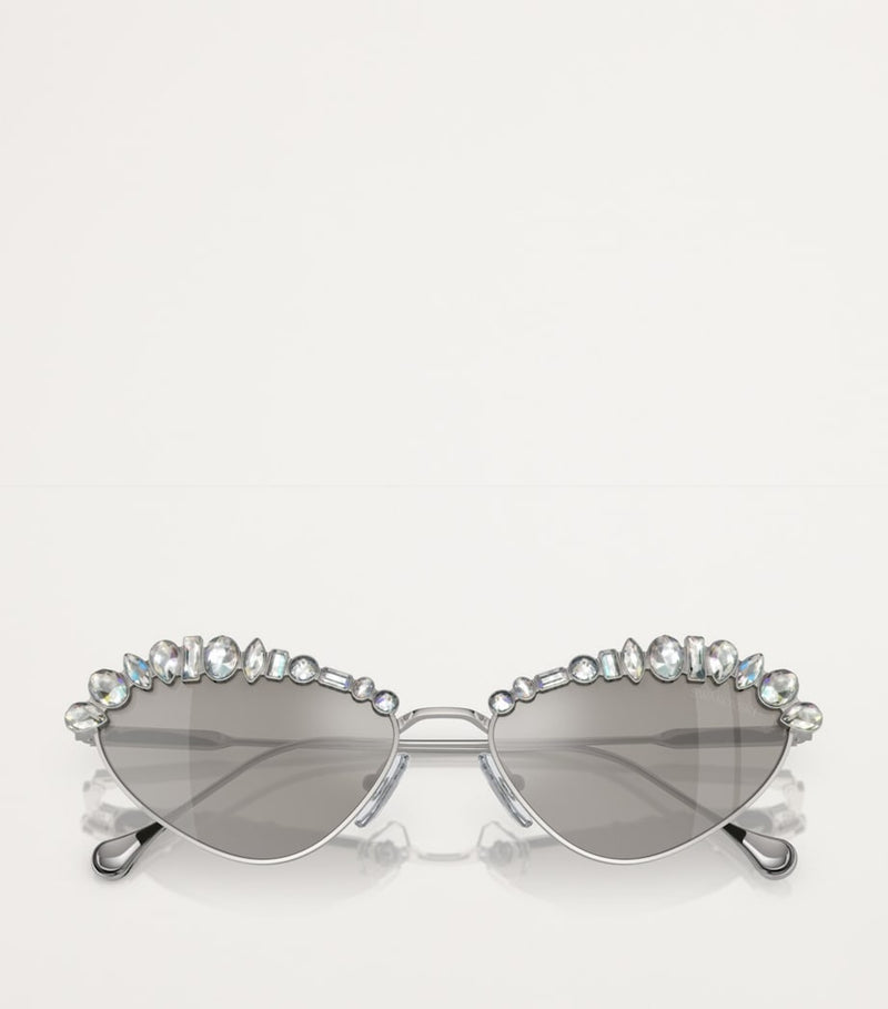 Swarovski cat eye sunglasses with crystal embellishments, UK version
