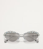 Swarovski cat eye sunglasses with crystal embellishments, UK version