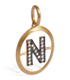 Annoushka yellow gold diamond initial N pendant (British brand)
