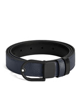 Harrods Montblanc Leather Reversible Horseshoe Belt 3cm- Buy online at McGrocer