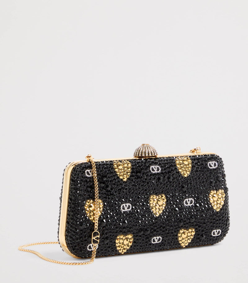 Valentino Garavani embellished minaudiere clutch bag - British product