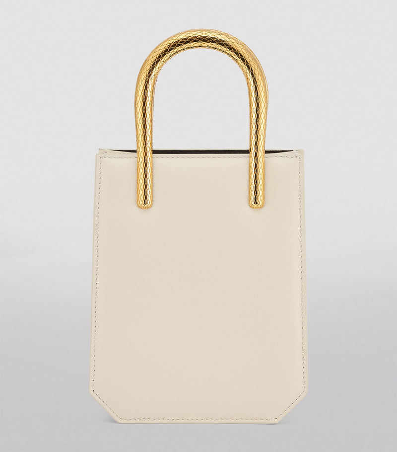 Bvlgari mini leather serpentine tote bag, imported from the UK