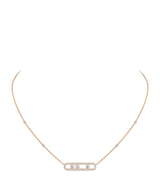 Harrods Messika Move Classique Pink Gold and Diamond Pavé Necklace (0.70ct)- Buy online at McGrocer