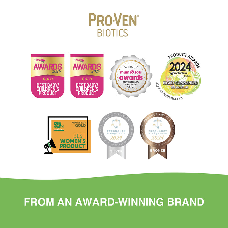Pro-Ven Fit For School kids probiotic sachets, imported from the UK