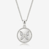 Superdrug MUCHV Sterling Silver Butterfly Coin Necklace 45cm- Buy online at McGrocer