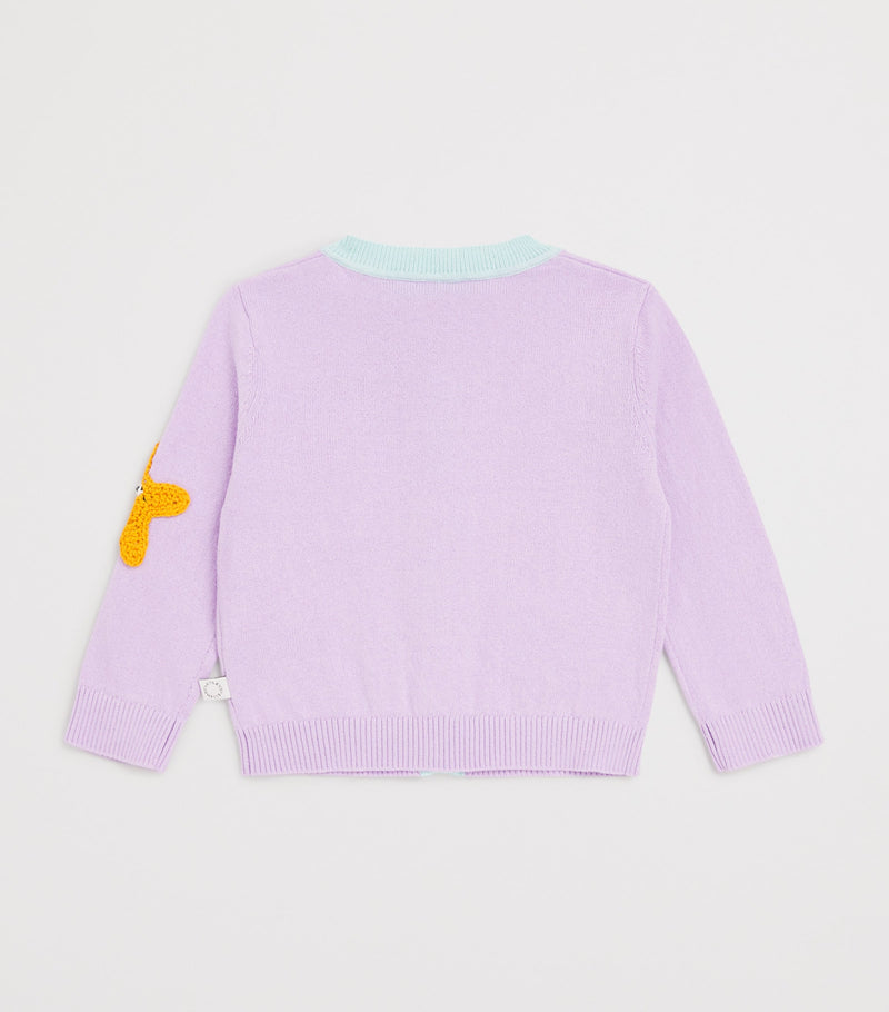 Stella McCartney Kids Cotton Embroidered Star Cardigan 6-36 months (British brand)
