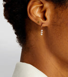 Persée rose gold diamond hoop earring, imported from the UK